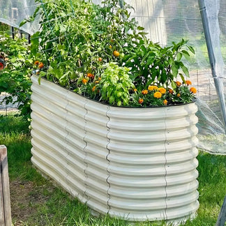 galvanized raised garden bed kit-Vegega