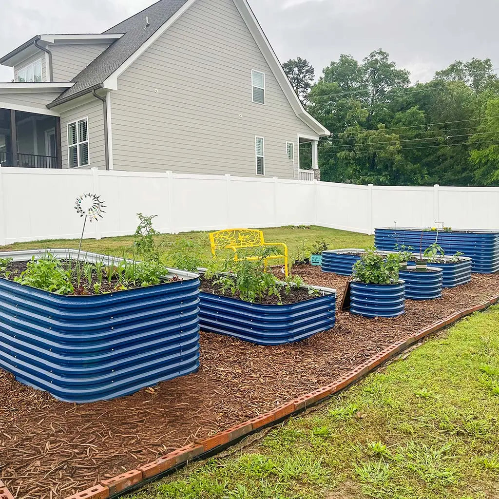 32'' Tall 8x2 Galvanized Raised Garden Bed Kit (9 in 1)【Upgrade 2.0】