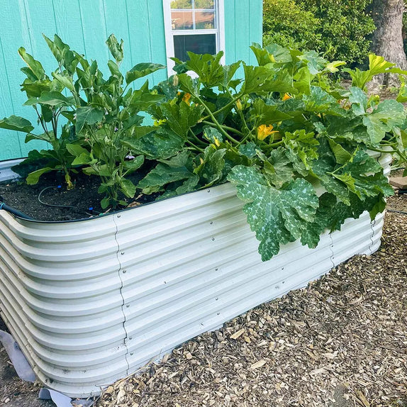 32'' Tall 8x4 Galvanized Steel Raised Beds (10 in 1)【Upgrade 2.0】