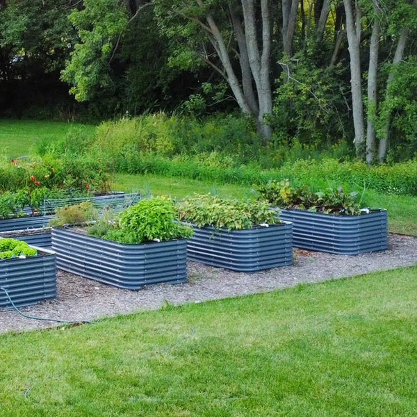 32'' Tall 8x4 Galvanized Steel Raised Beds (10 in 1)【Upgrade 2.0】