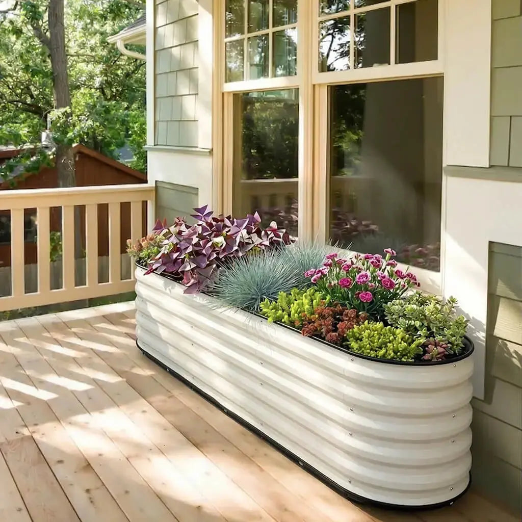 raised garden bed self watering planter 6.5'x2' Base For Metal Raised Garden Bed