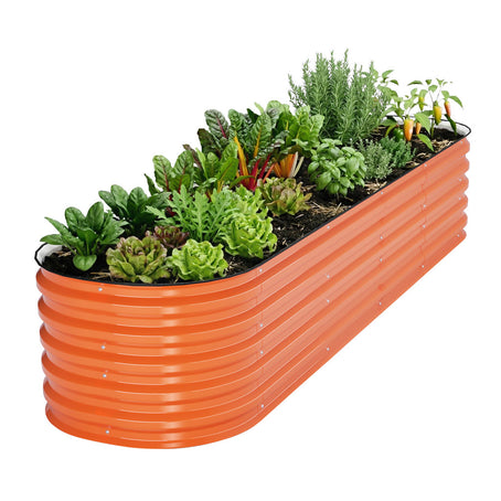 17 inches tall orange elevated planter boxes-Vegega