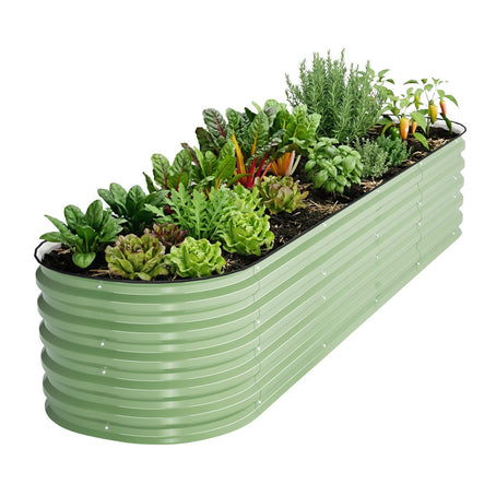 17 inches tall green metal planter boxes-Vegega