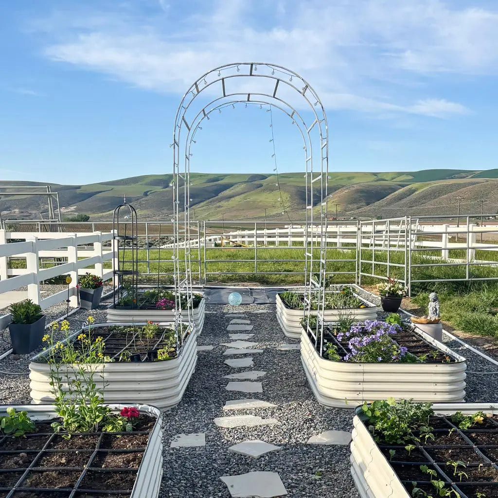 arched trellis garden