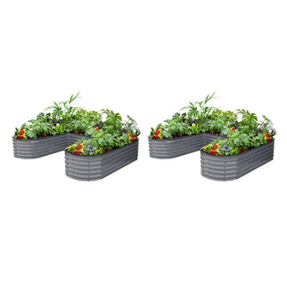 2-Pack Metal Raised Garden Beds