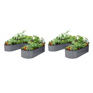 2-Pack Metal Raised Garden Beds