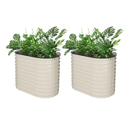 2-Pack Metal Raised Garden Beds