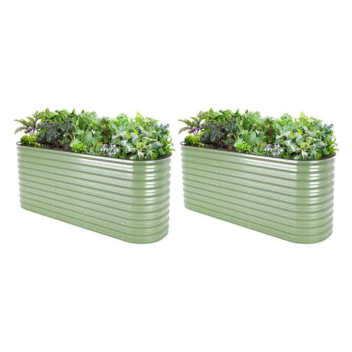 2-Pack Metal Raised Garden Beds