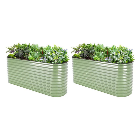 2-Pack Metal Raised Garden Beds