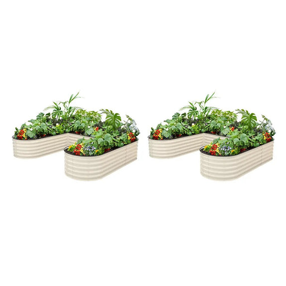 2-Pack Metal Raised Garden Beds