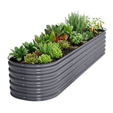 17 inches tall grey planter raised boxes-Vegega