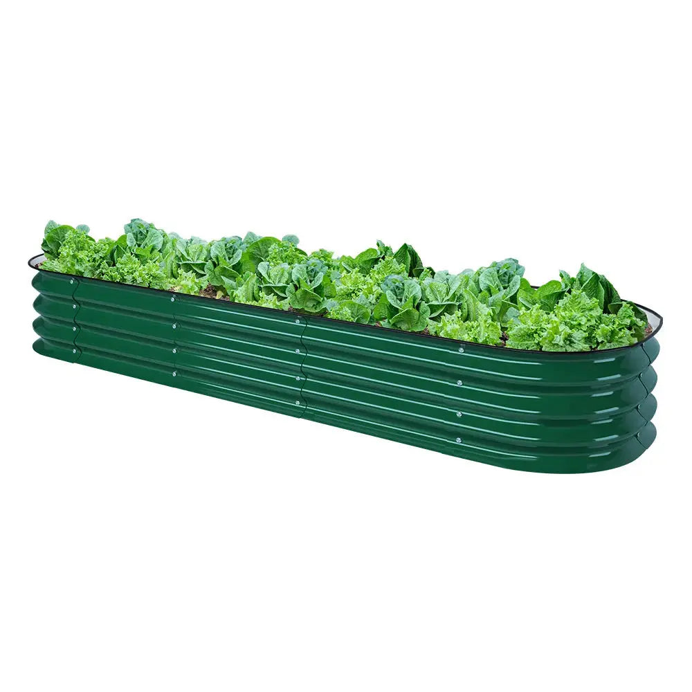 classic 11-inch tall raised flower bed moss green-Vegega