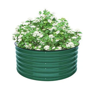 classic round raised bed moss green- Vegega