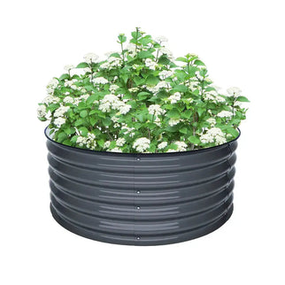 classic round raised bed gray- Vegega