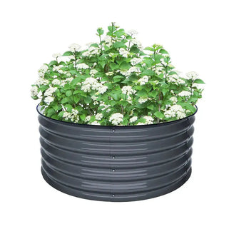 classic round raised bed gray- Vegega