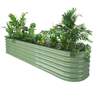 classic metal planter boxes green- Vegega