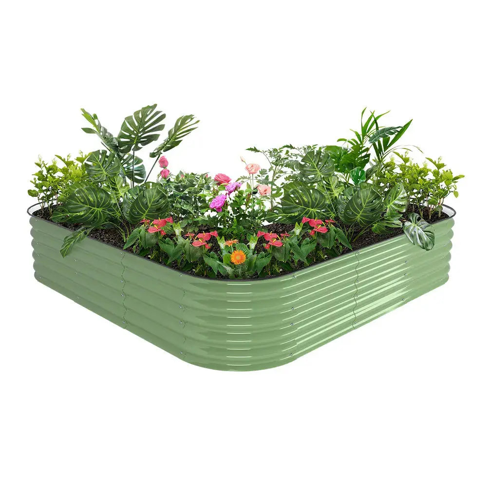 classic heart shaped raised bed green-Vegega