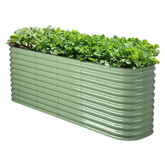 classic raised metal bed green-Vegega