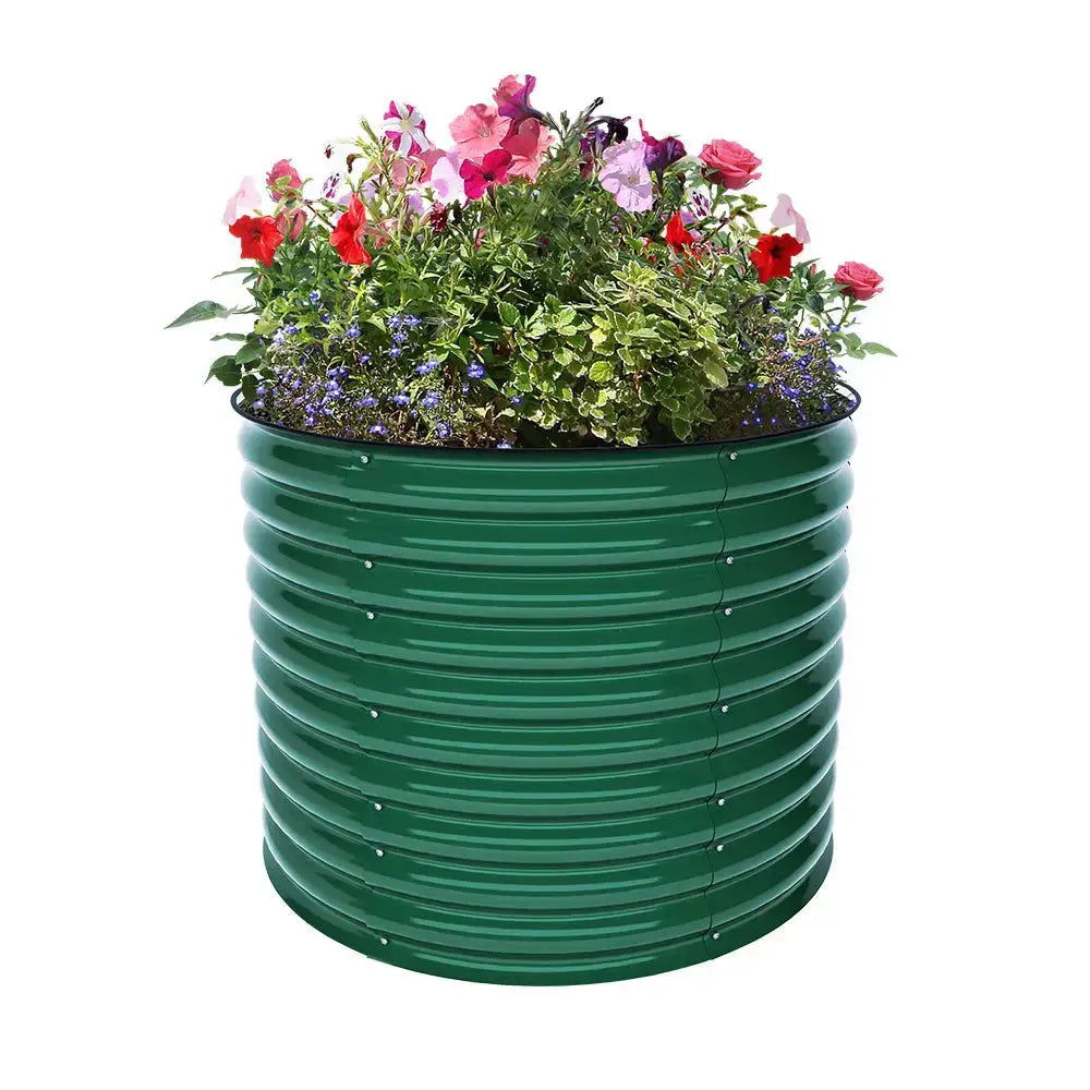 32-inch tall round raised bed
