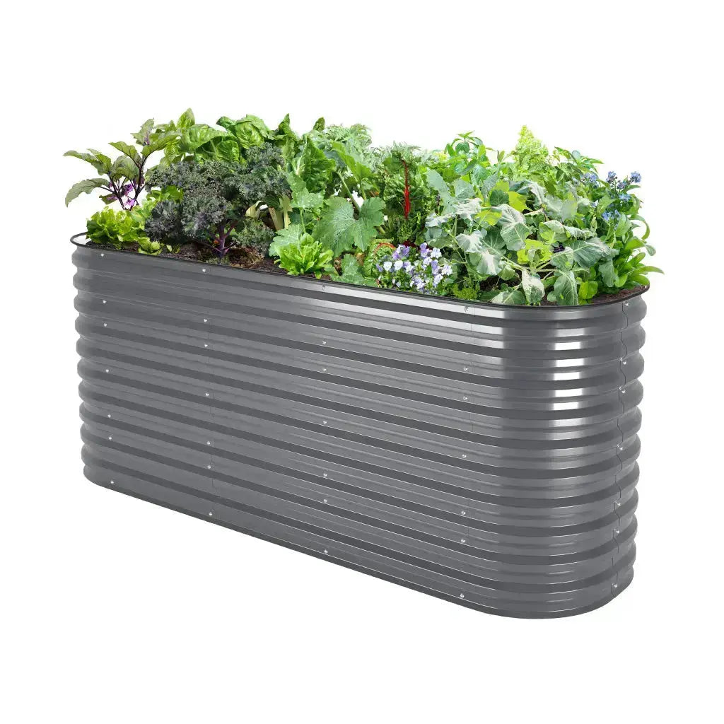 large plastic plant grow bed Slate grey