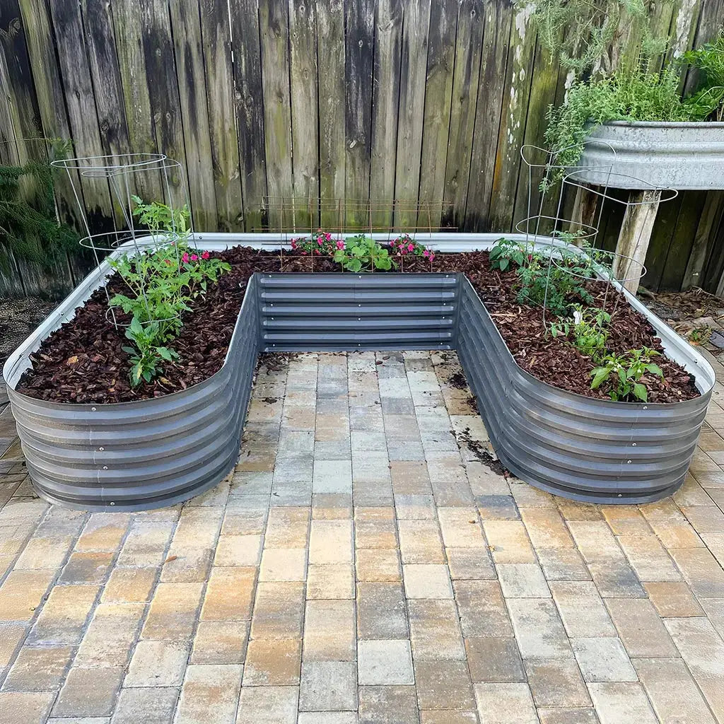 u shaped raised garden bed large-Vegega