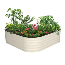 17 inches tall white garden bed-Vegega