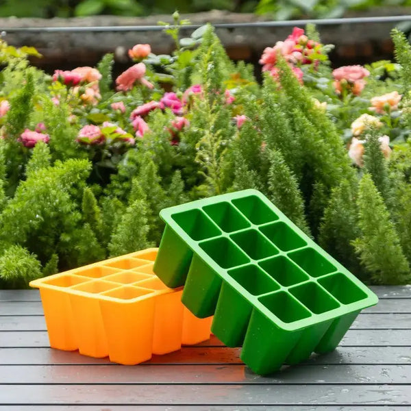 🎁 【New】Silicone Seed Starting Trays 12 Cells Twin Pack (Discount)