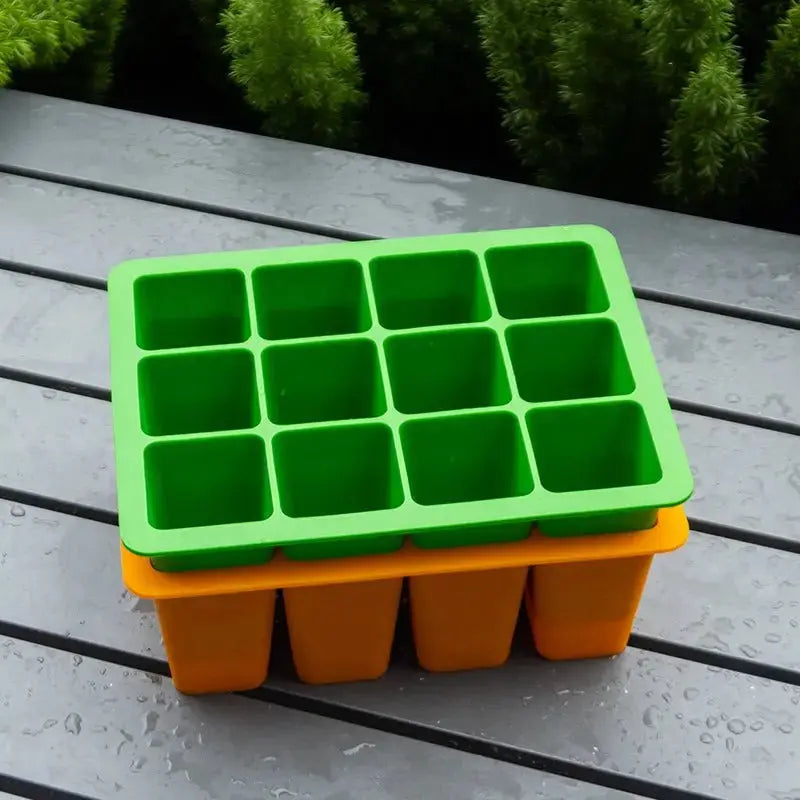 🎁 【New】Silicone Seed Starting Trays 12 Cells Twin Pack (Discount)