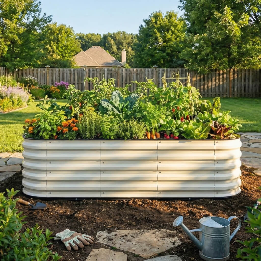 6.5ft x 2ft Self-Watering Base for Metal Raised Garden Bed