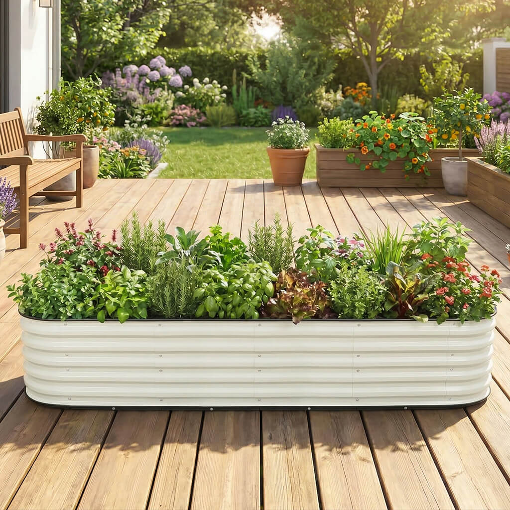 8ft x 2ft Self-Watering Base for Metal Raised Garden Bed