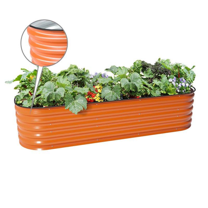17 inches tall raised garden boxes orange-Vegega