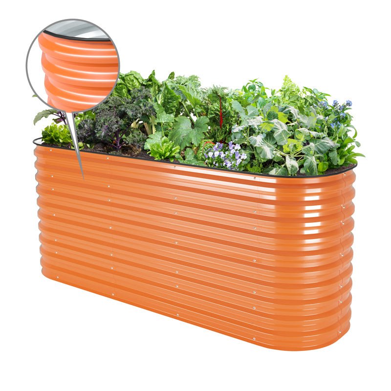 32 inches tall orange raised planter box-Vegega