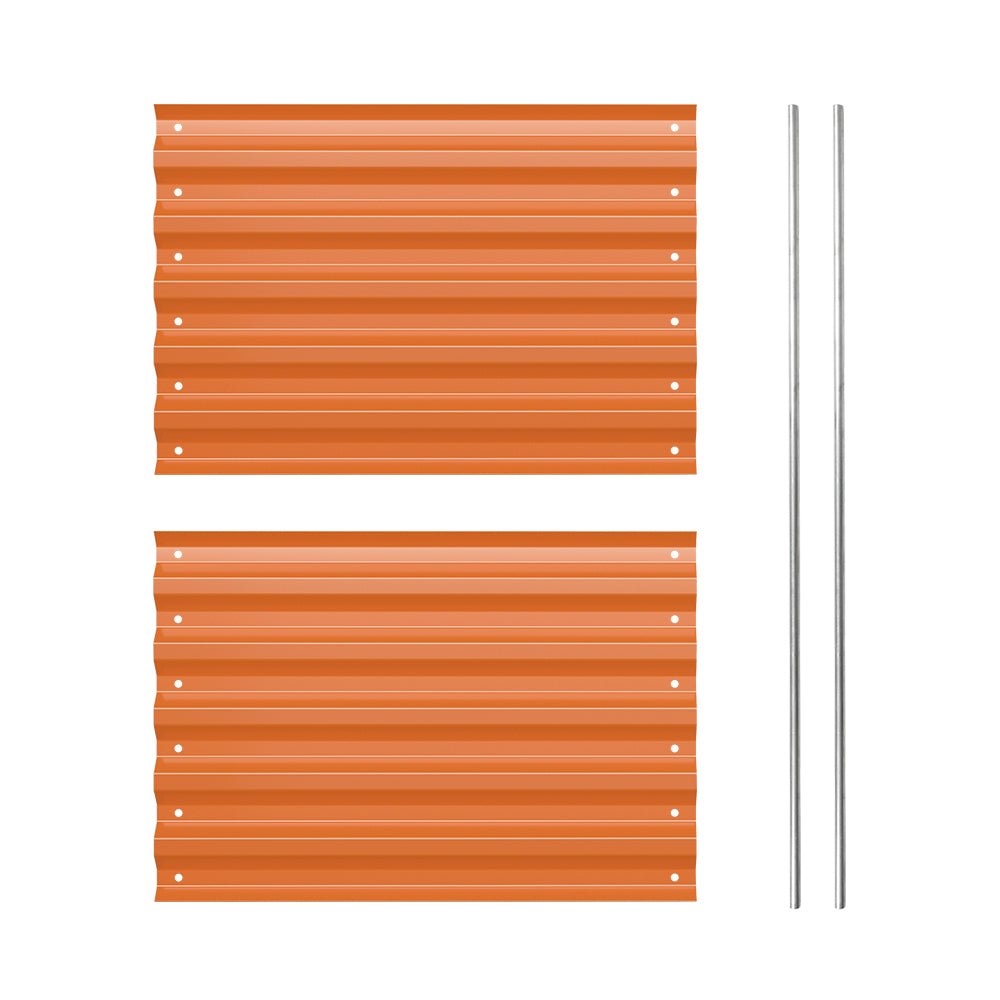 orange modular metal panels with two bracing rods-Vegega