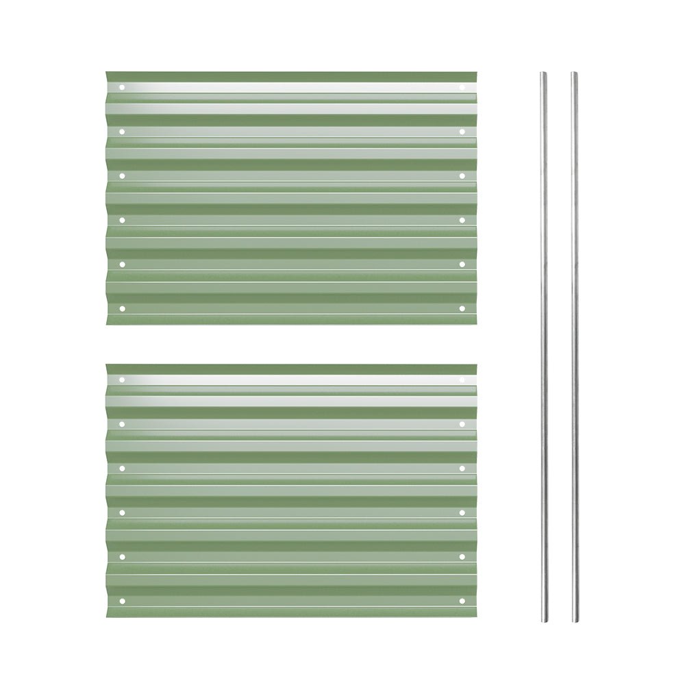 green modular metal panels with two bracing rods-Vegega