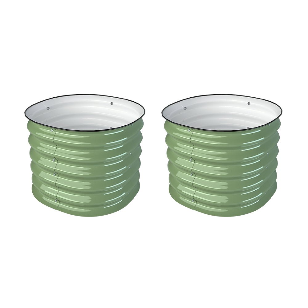 two-17-inch-tall-24-inch-wide-reseda-green-round-metal-raised-garden-beds-Vegega