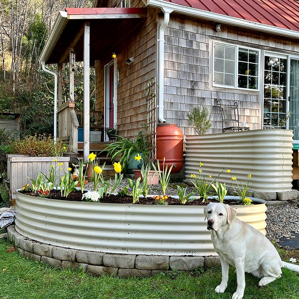 17 inches tall moon shaped raised garden bed-Vegega