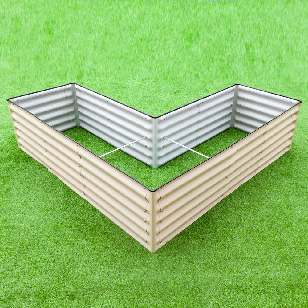 17'' Tall Rectangle L Shaped Raised Garden Bed Kit VEGEGA