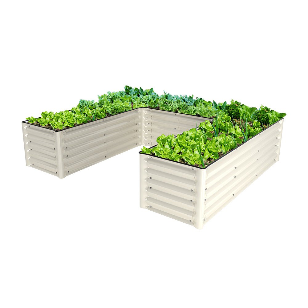 17'' Tall Rectangle Large U Shaped Raised Garden Bed - VEGEGA Metal Raised Garden Bed
