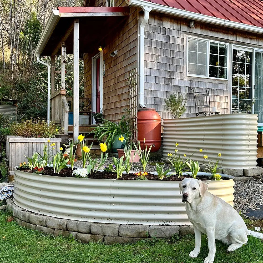 17 inches tall moon shaped raised garden bed-Vegega