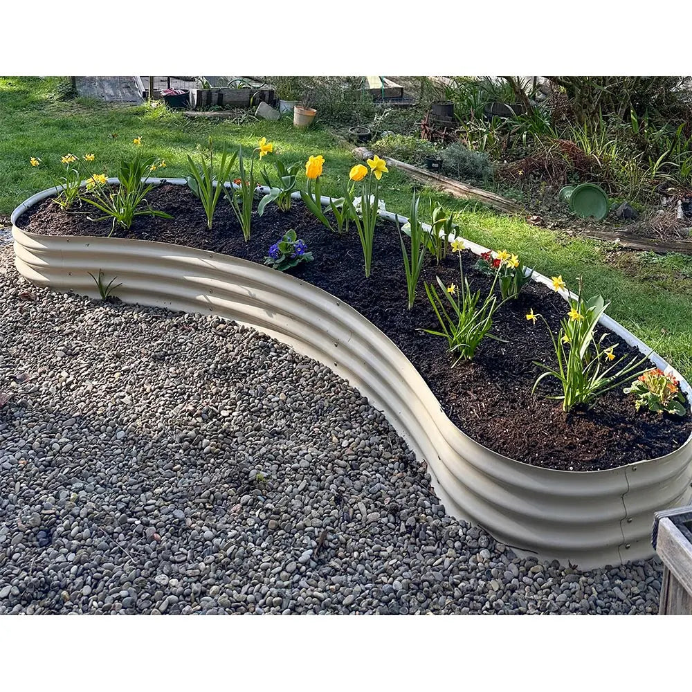17 inches tall moon shaped metal garden bed-Vegega