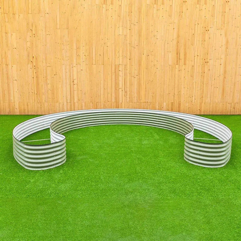 17-inch tall ring-shaped raised garden bed green-VEGEGA
