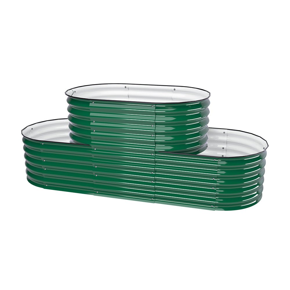 32'' Tall Double Terraced Metal Raised Garden Beds - VEGEGA Metal Raised Garden Bed