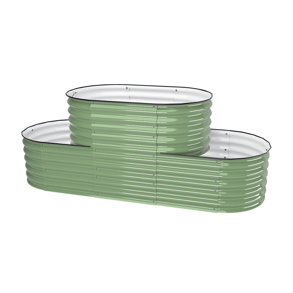 32'' Tall Double Terraced Metal Raised Garden Beds - VEGEGA Metal Raised Garden Bed