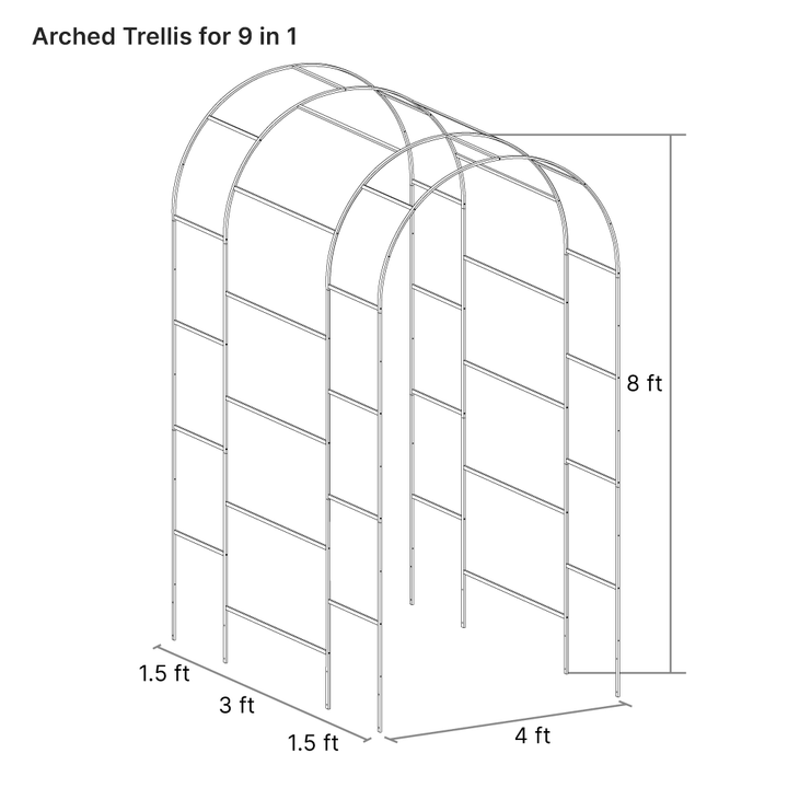 Illustrations vectors of arched trellis-Vegega